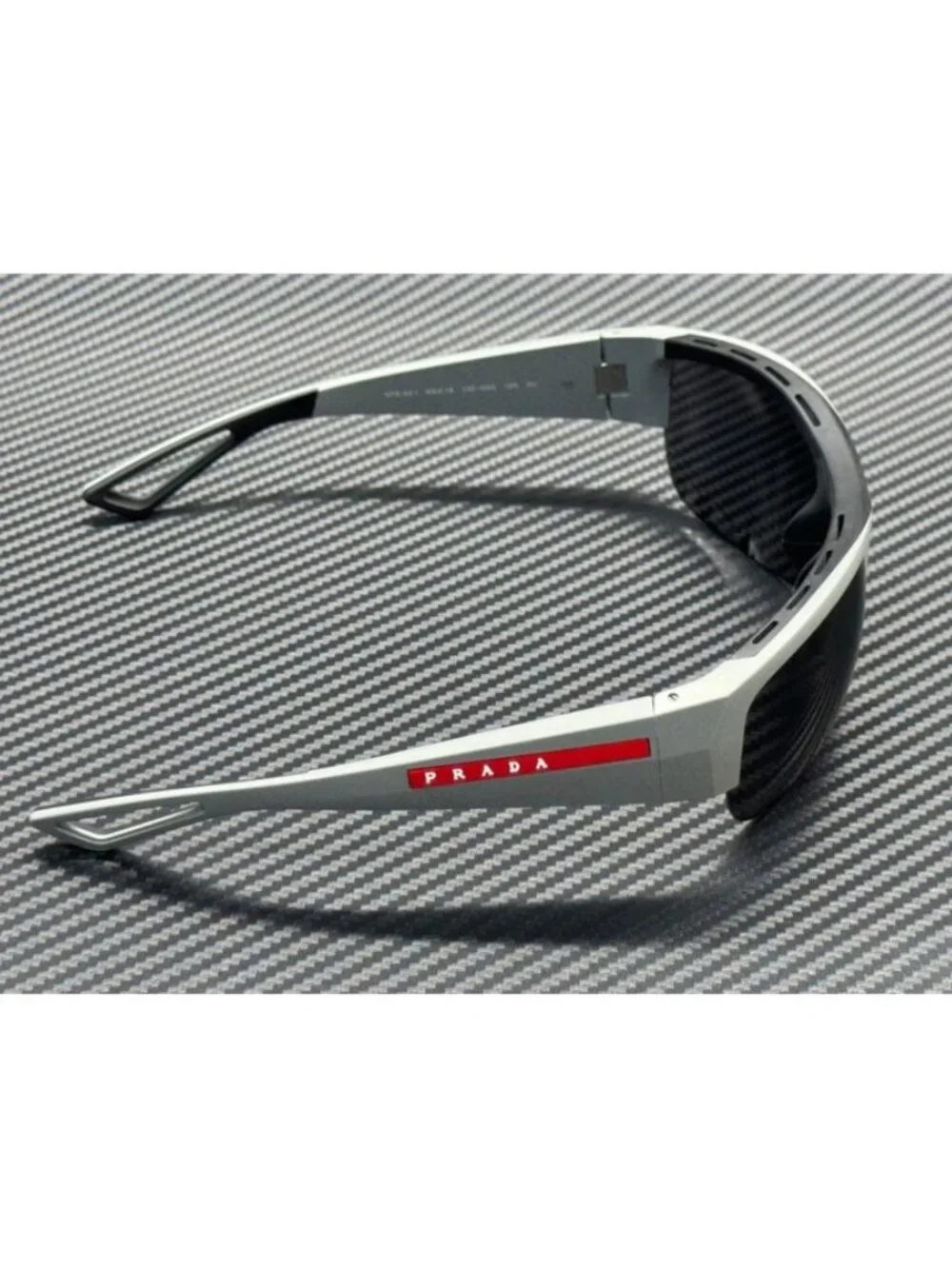 New Prada Linea Rossa Men Matte Iron Grey Sunglasses 69-19-125